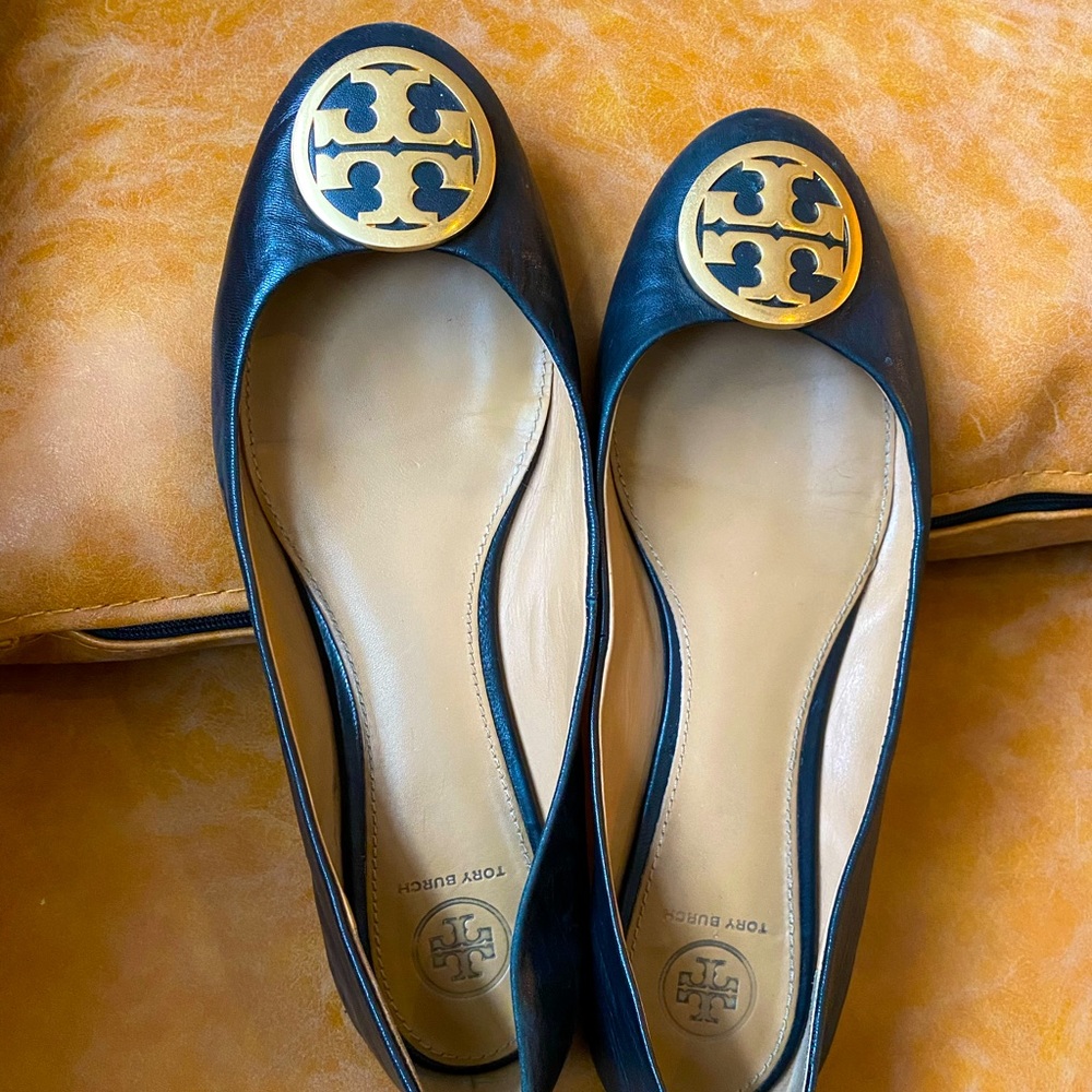 Tory Burch Black Benton Flats